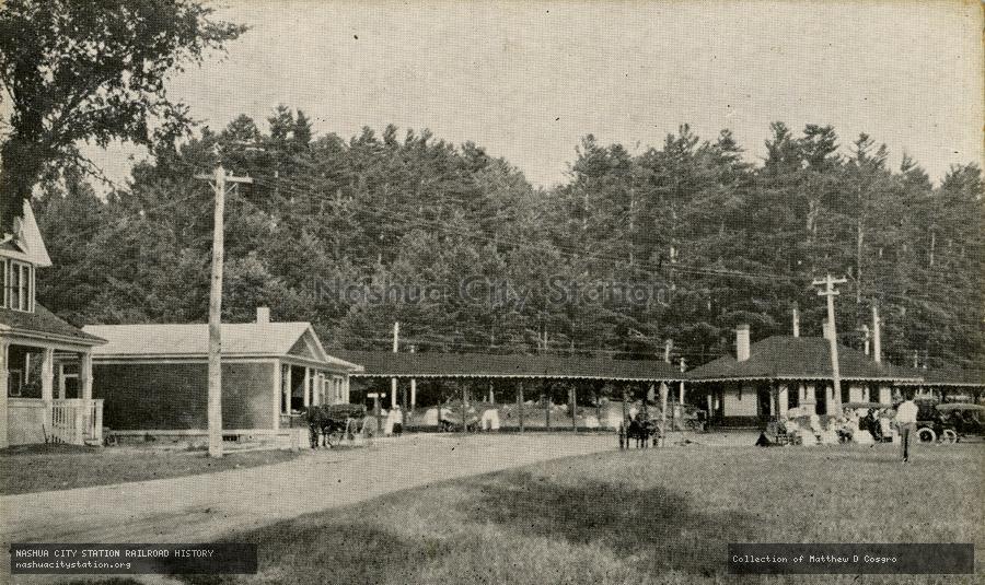 Postcard: Post Office and Maine Central Station, Intervale, New Hampshire